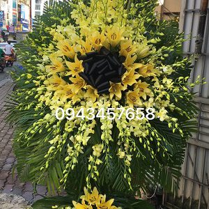 lẵng hoa lan vàng giá 1tr400