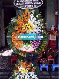 vòng hoa sài gòn tím vàng và trắng