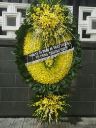vòng hoa lan vàng 2 tầng
