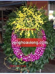 vòng hoa tại nhà tang lễ bệnh viện thanh nhàn