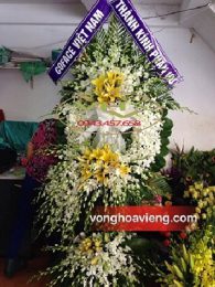 vòng hoa sài gòn lan trắng 3 tầng