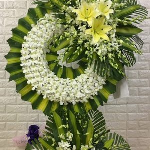 Vòng hoa sài gòn màu trắng