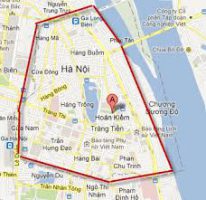 Vòng hoa tại quận hoàn kiếm