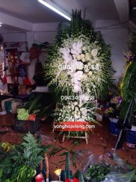 lẵng hoa lan trắng cao cấp
