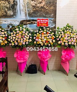 lẵng hoa khai trương 1 tầng